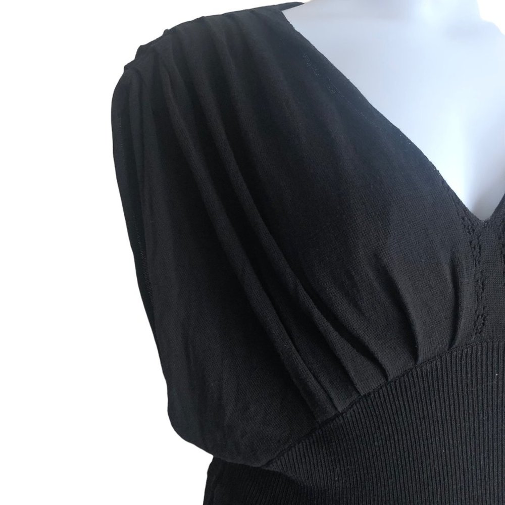 Banana Republic Womens Knit Dress Tank Top Size XL Black Lined Silk Rayon Shaped - Picture 11 of 12